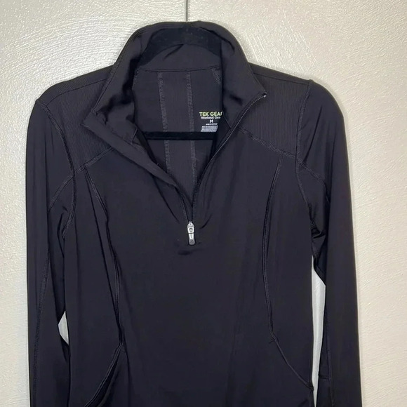 Tek Gear Performance 1/4 Zip Jacket Black Size M - Picture 4 of 6